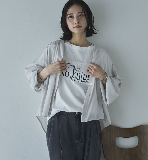 Doux archives「強撚糸シアーブラウスカーディガン」|シャツ・ブラウス|