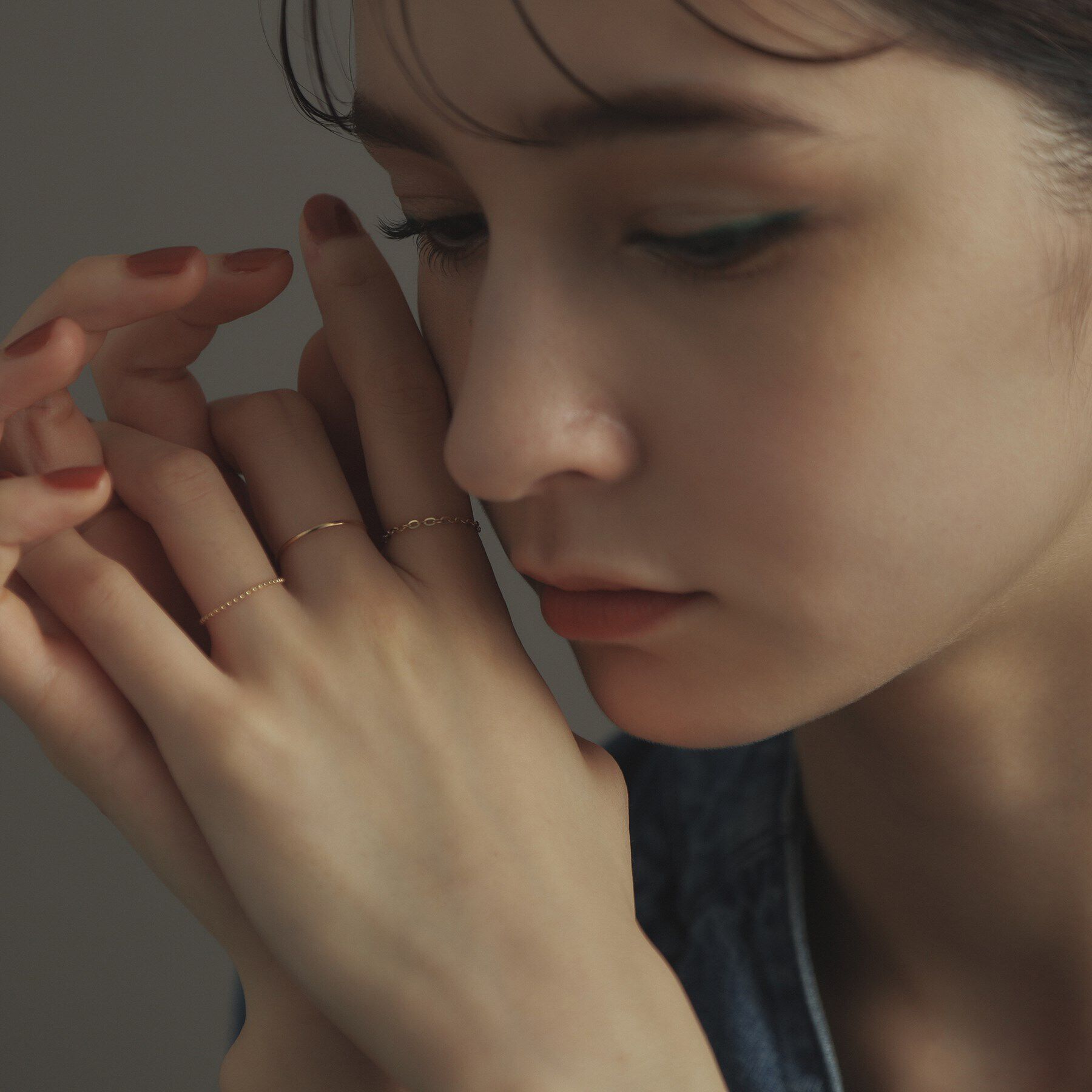 COCOSHNIK ONKITSCH「K10スキニーリング カットボール」|リング|