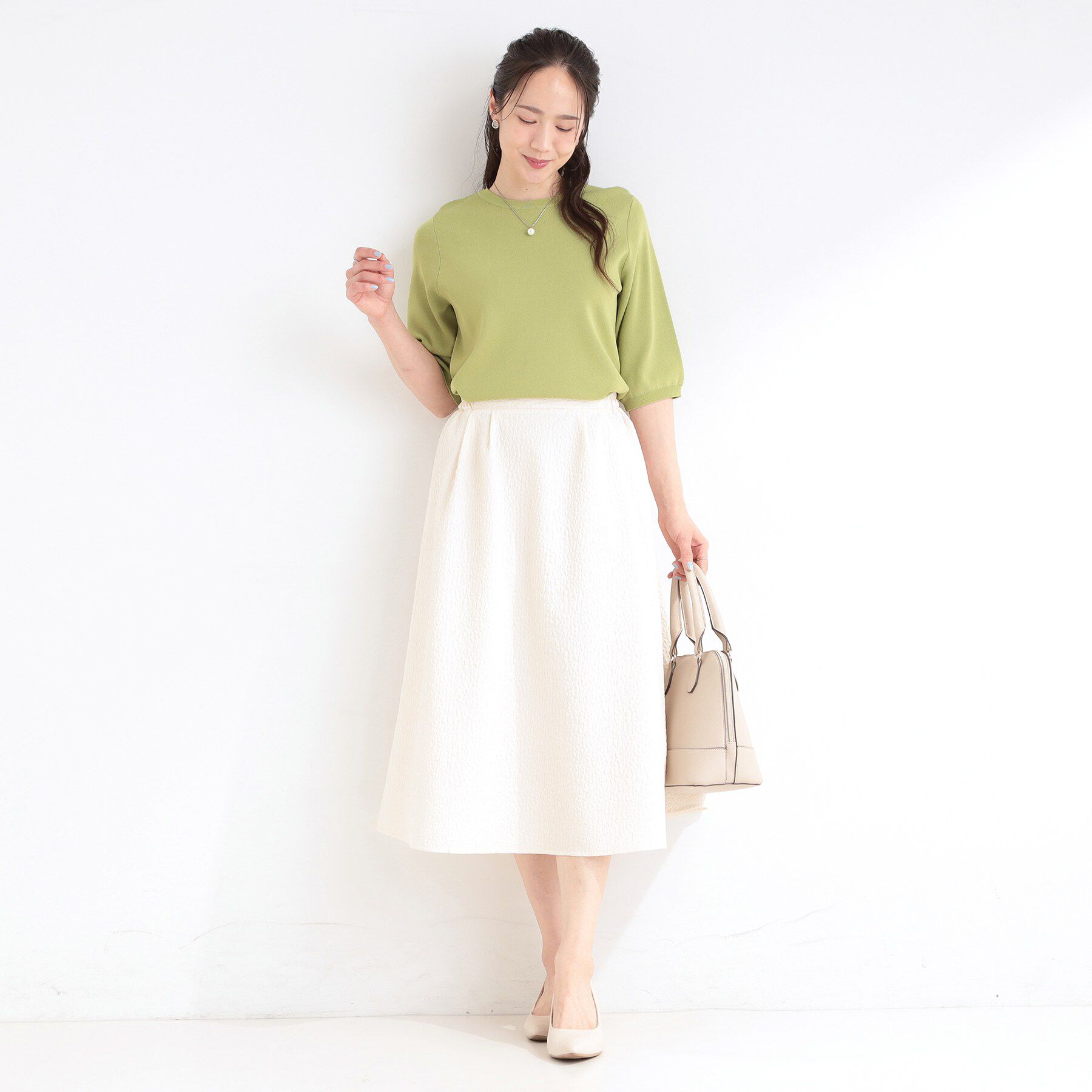 SHOO･LA･RUE「お花柄ジャカード フレアスカート」|スカート|