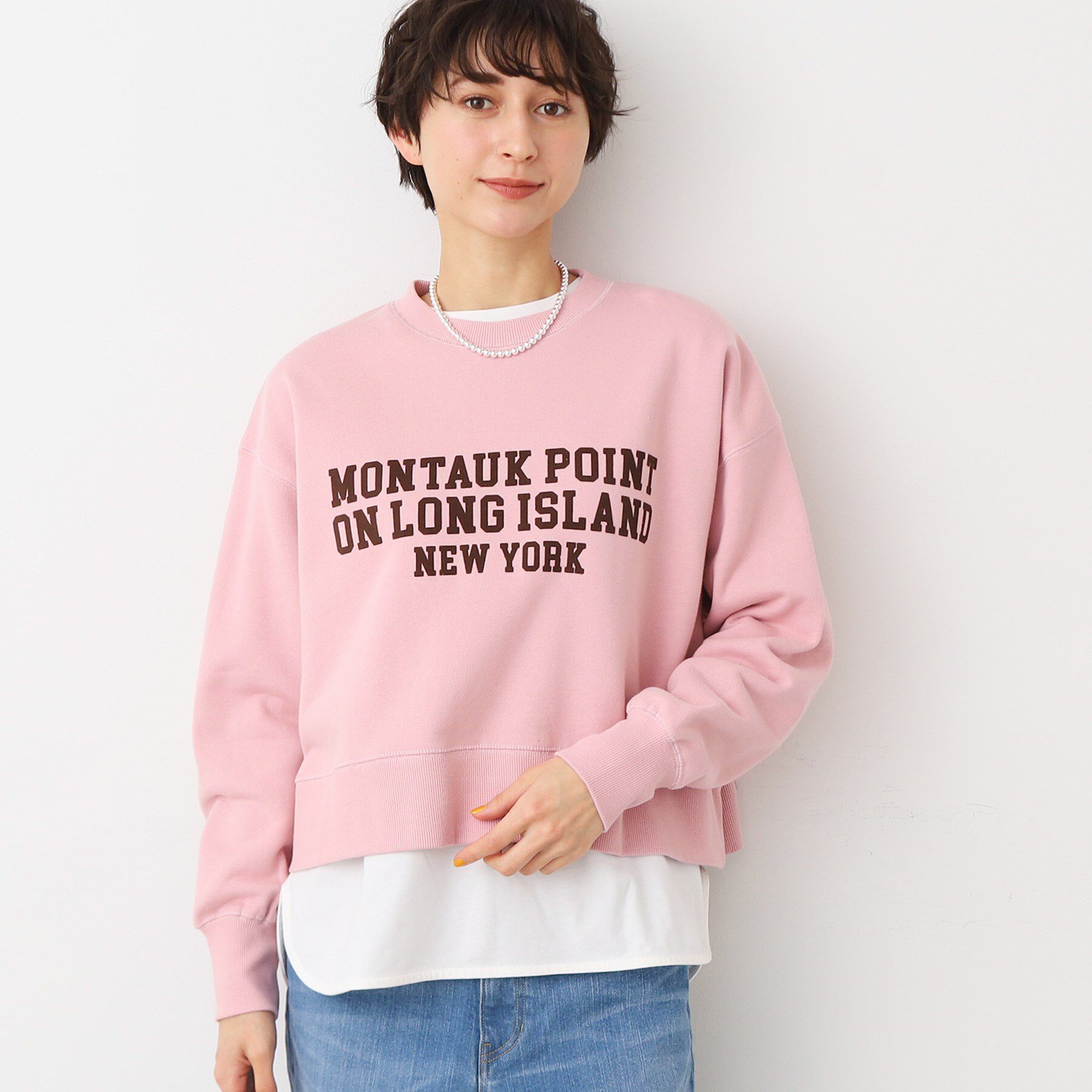 Dessin「【洗える】ロゴスウェット（S～L）」|Tシャツ・カットソー|ピンク(072)