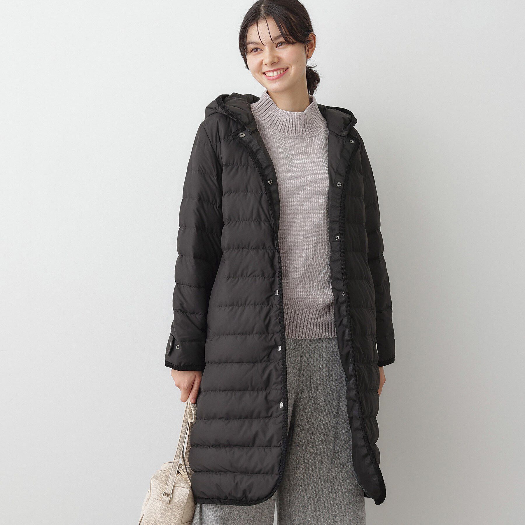 Dessin「【撥水・2WAY】ミュラーダウンコートロング丈」|ダウン|ブラック(019)