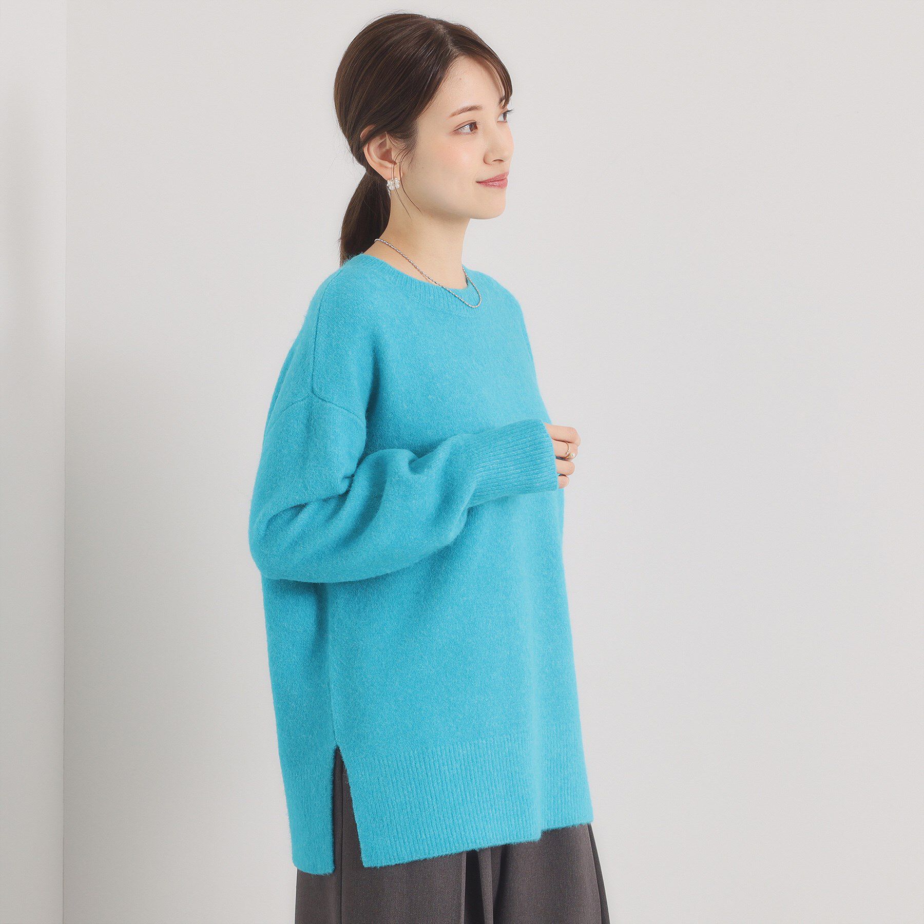 ITS&rsquo;DEMO「【洗濯機OK】ミックスヤーンクルーニット」|ニット・セーター|