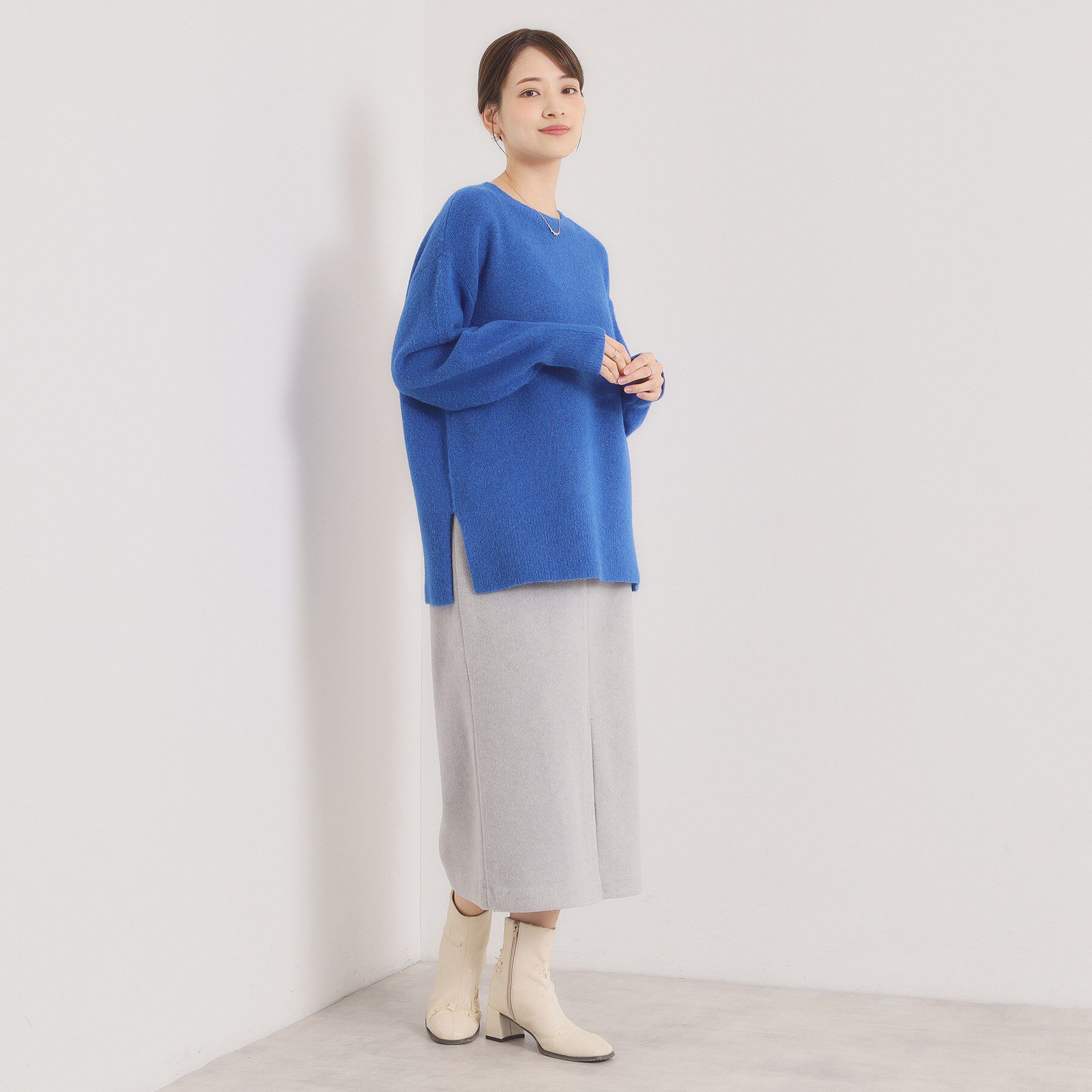 ITS&rsquo;DEMO「【洗濯機OK】ミックスヤーンクルーニット」|ニット・セーター|