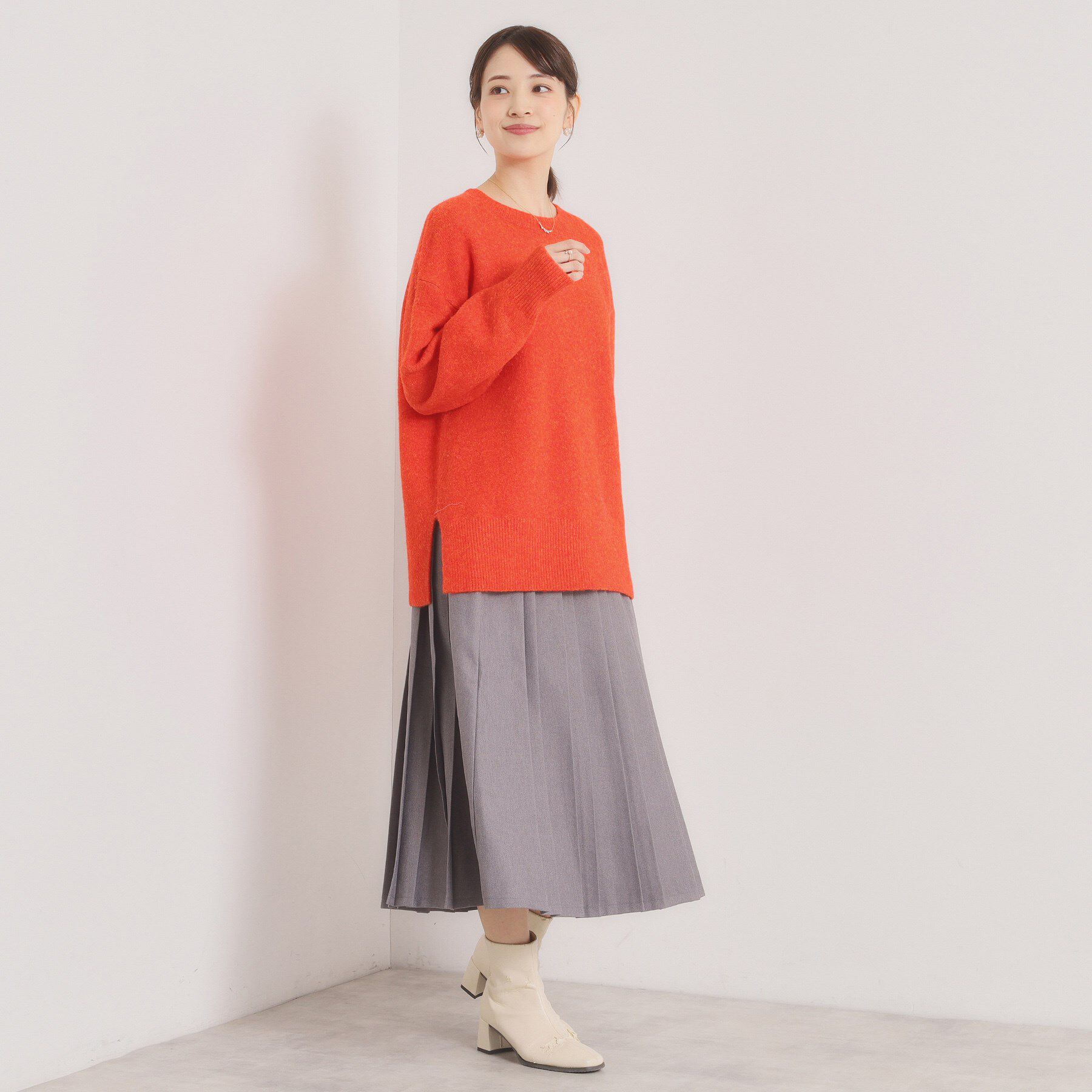 ITS&rsquo;DEMO「【洗濯機OK】ミックスヤーンクルーニット」|ニット・セーター|