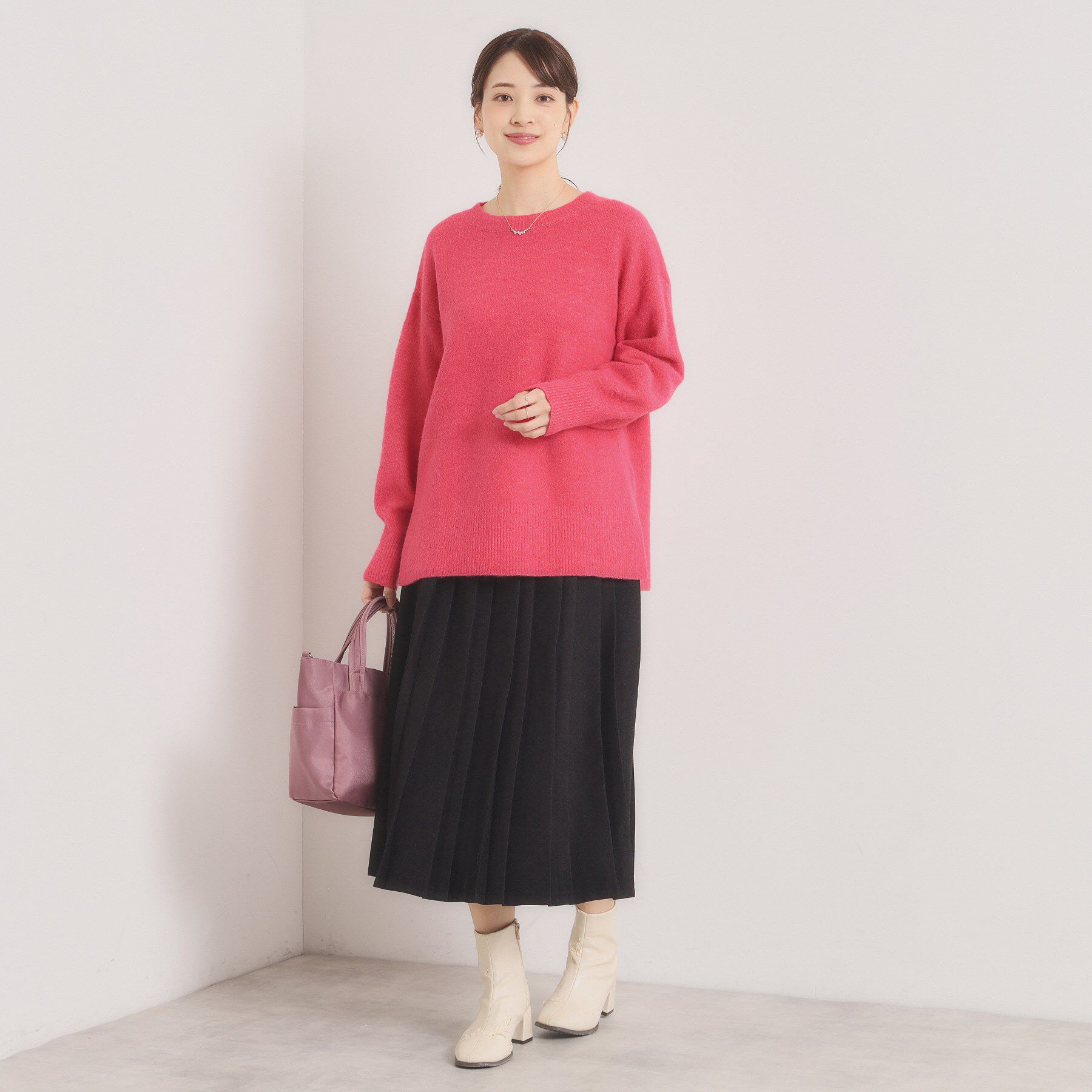 ITS&rsquo;DEMO「【洗濯機OK】ミックスヤーンクルーニット」|ニット・セーター|