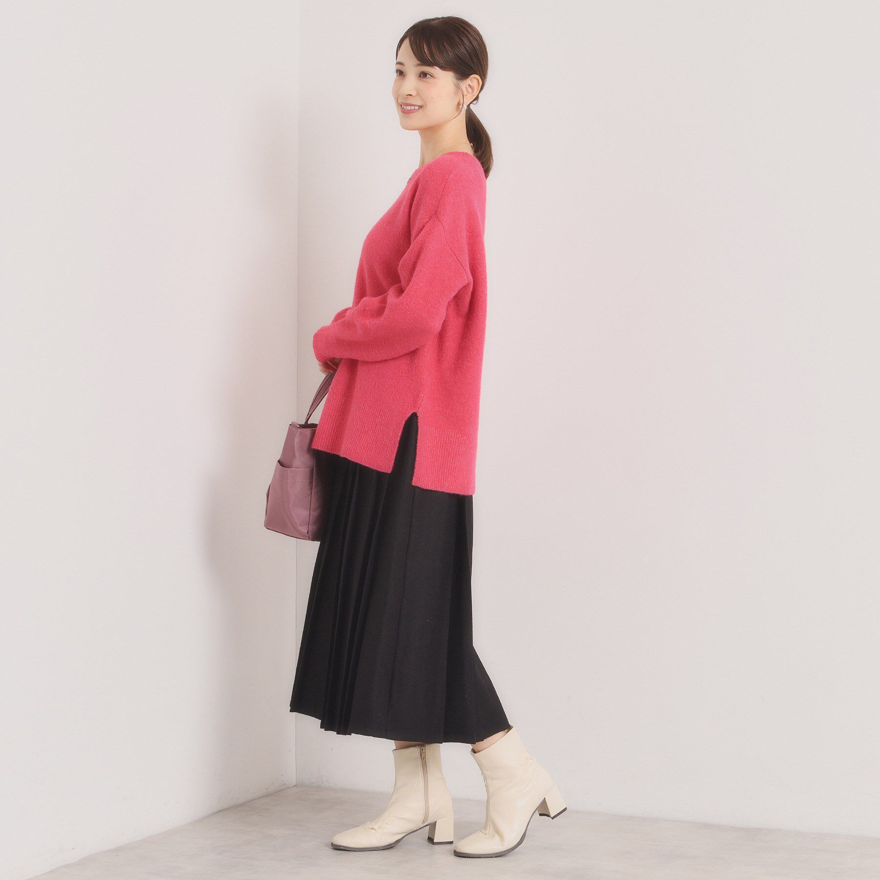 ITS&rsquo;DEMO「【洗濯機OK】ミックスヤーンクルーニット」|ニット・セーター|