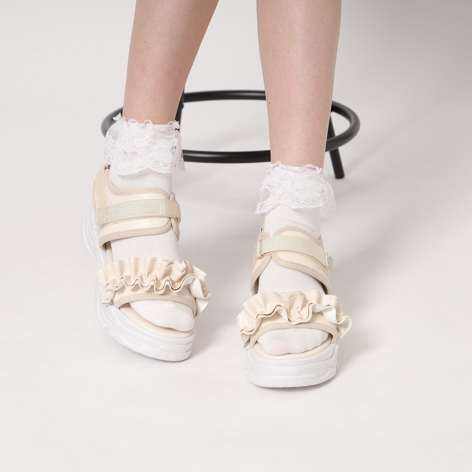 csT&P「厚底フリルスポサン」|サンダル|