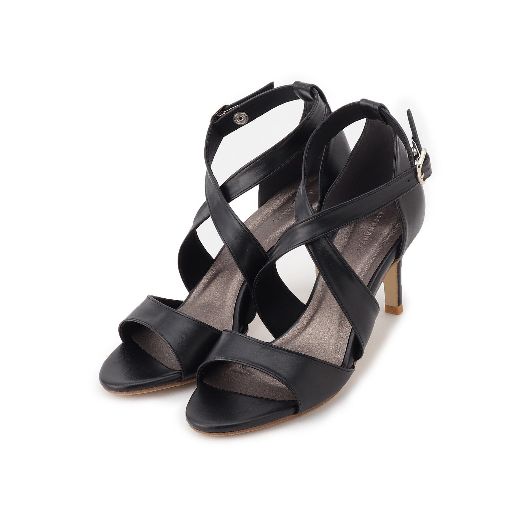 ESPERANZA「カウンター付きクロスストラップサンダル 24SS」|サンダル|ﾌﾞﾗｯｸ(019)