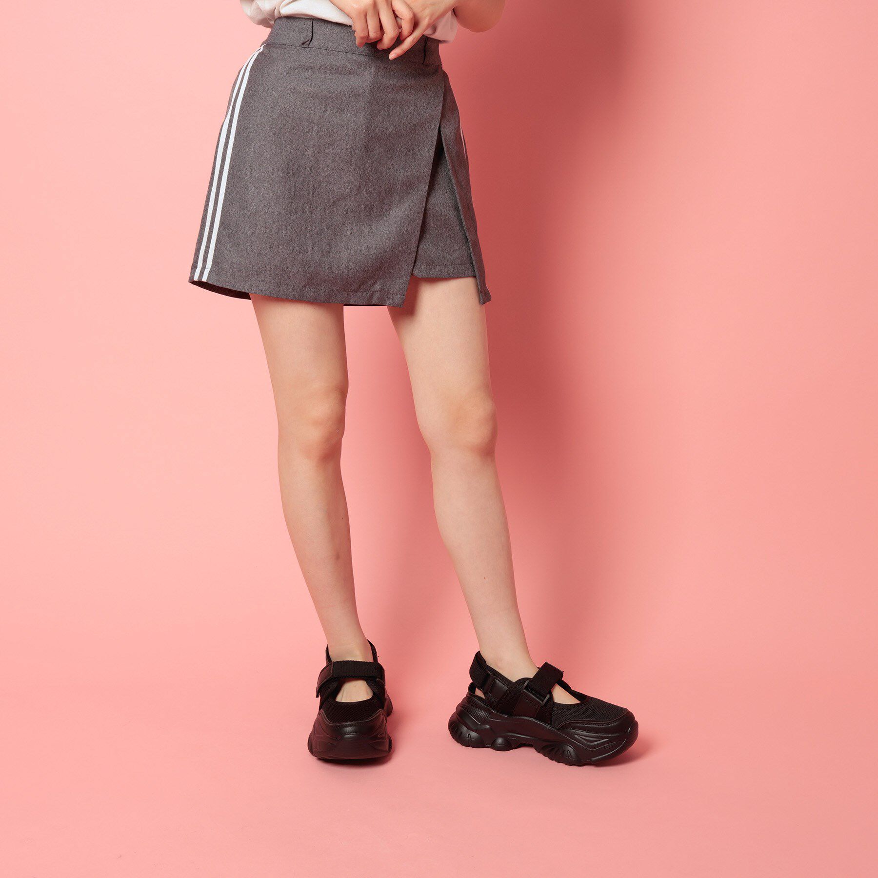 csT&P「バックベルト厚底スニーカー」|スニーカー|