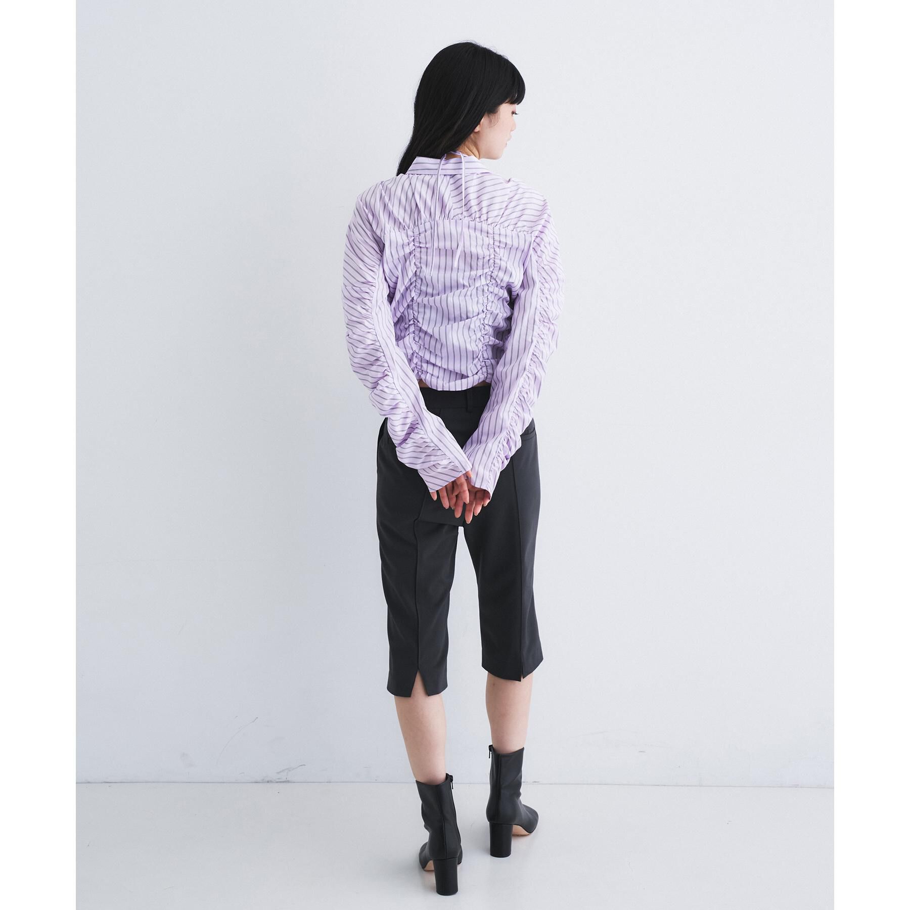CODE A「stripe gather shirt」|シャツ・ブラウス|