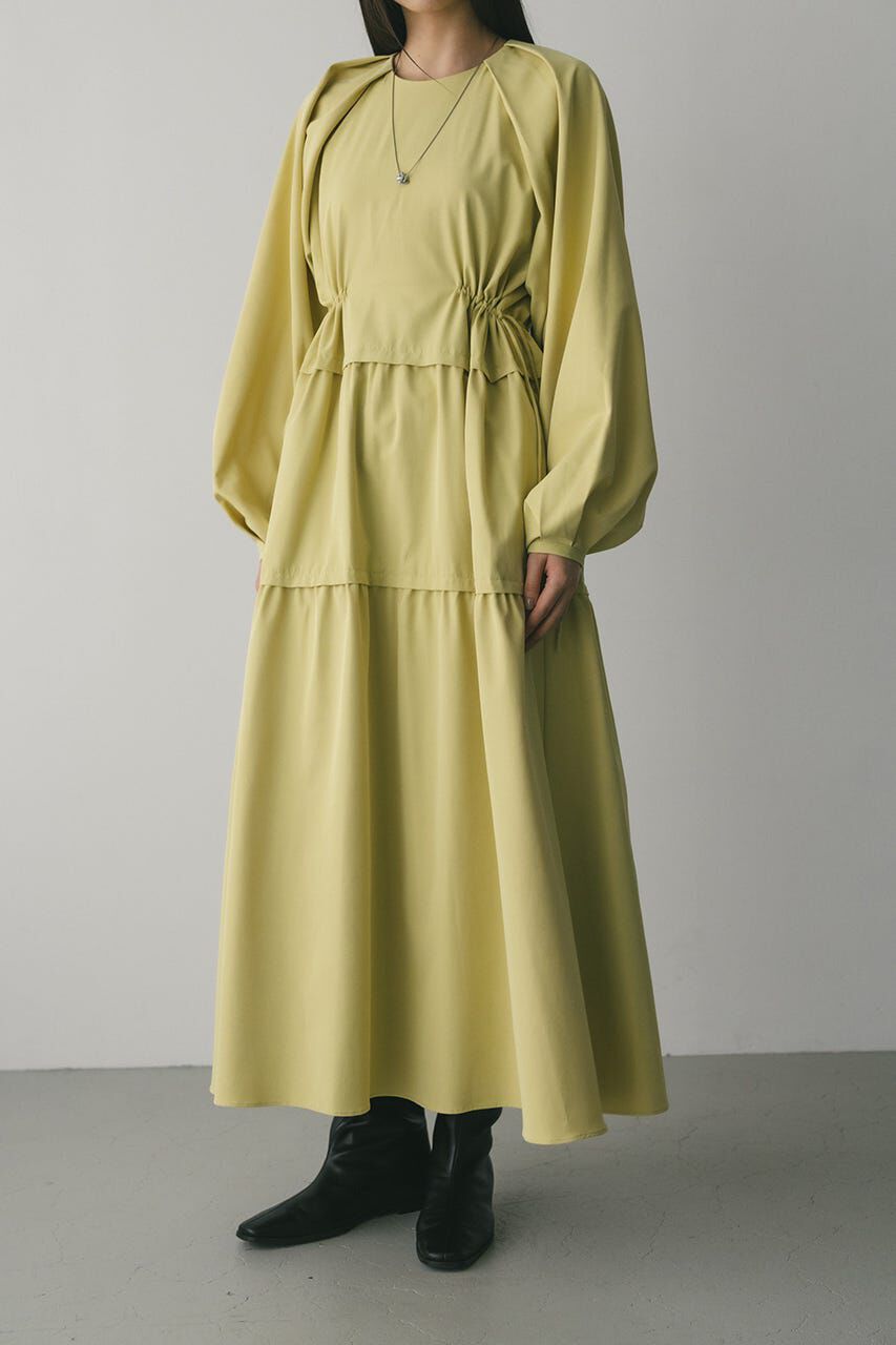 STYLEMIXER「ウエストドロストティアードワンピース」|ワンピース|YEL