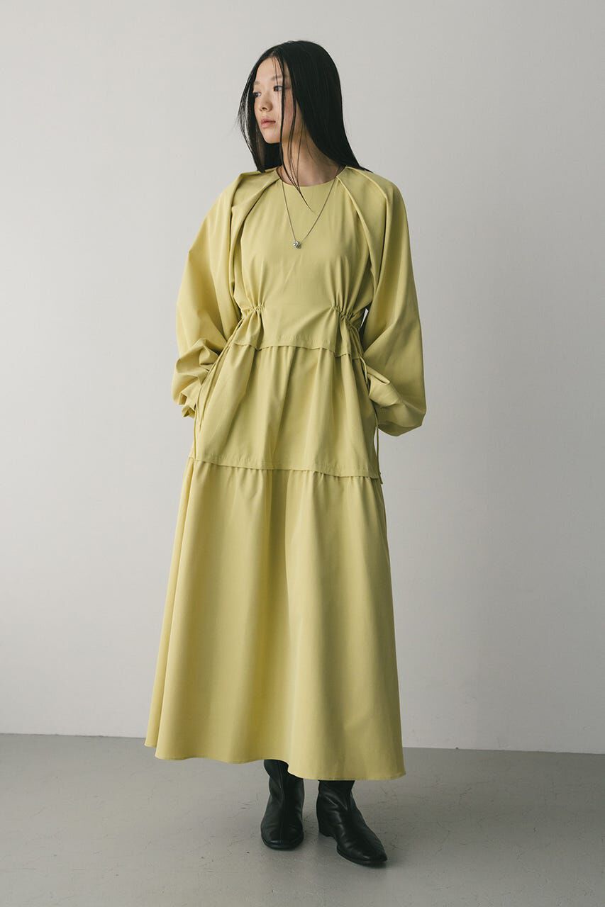 STYLEMIXER「ウエストドロストティアードワンピース」|ワンピース|