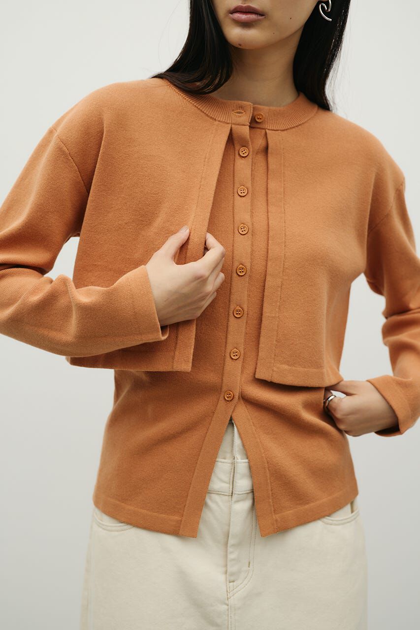 STYLEMIXER「レイヤードニットカーデ」|カーディガン|