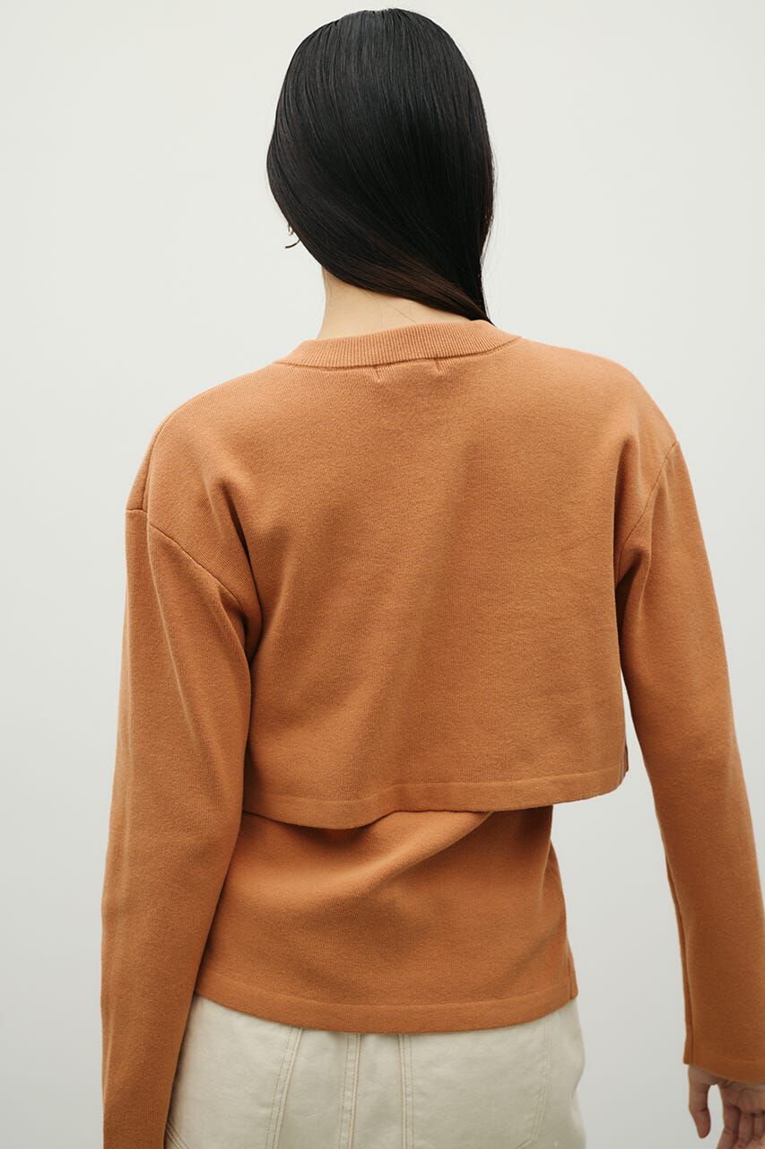 STYLEMIXER「レイヤードニットカーデ」|カーディガン|