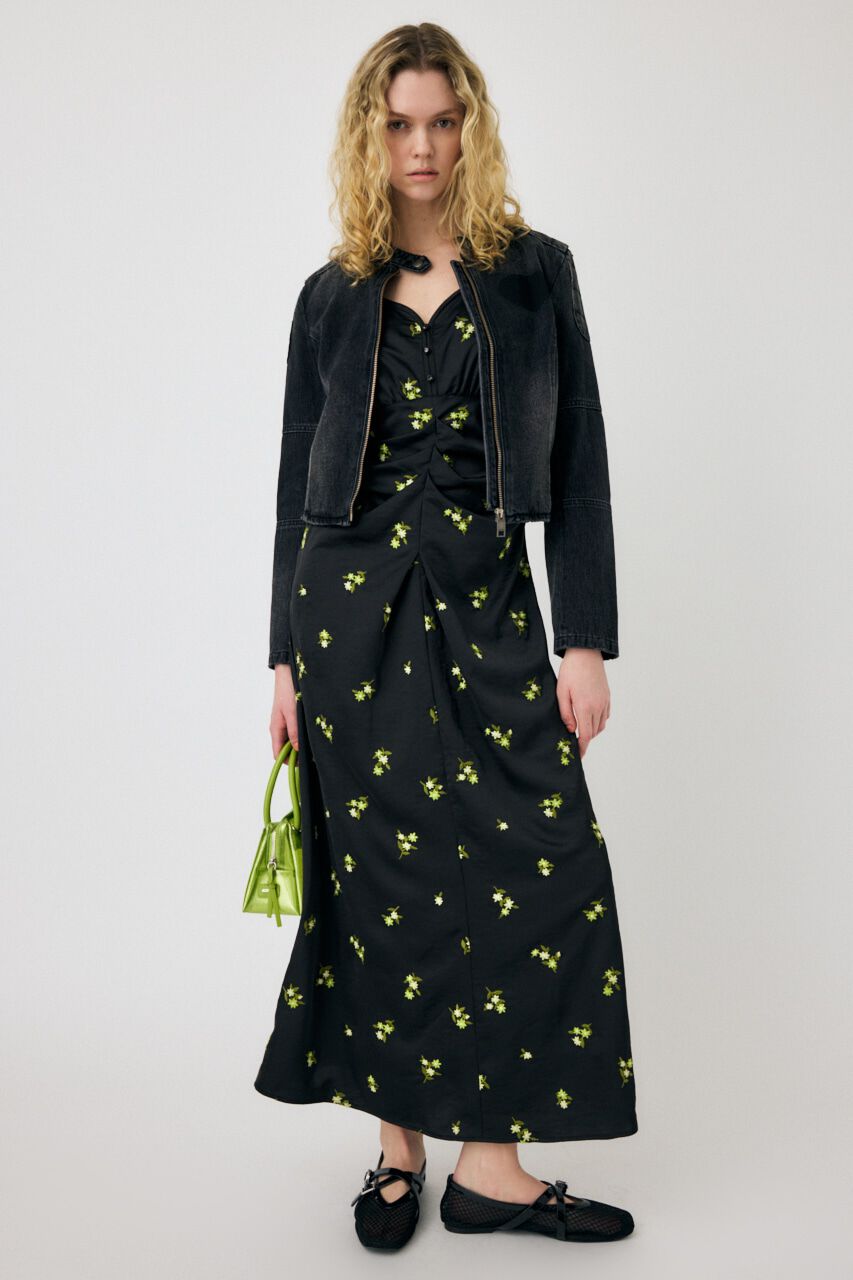 MOUSSY「BUTTERFLY SLEEVE ドレス」|ワンピース|柄BLK5