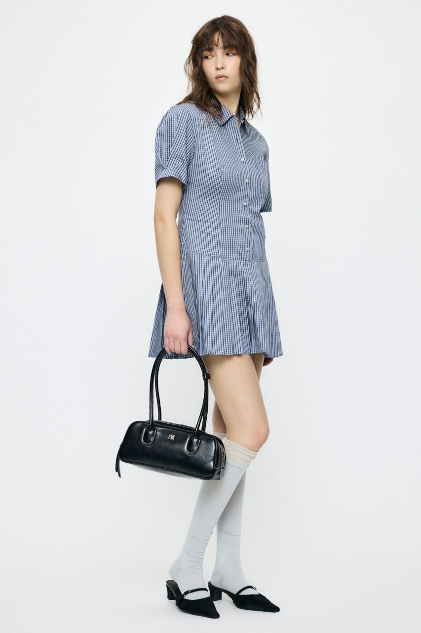 MOUSSY「PLEATED SHIRT MINI ドレス」|ワンピース|
