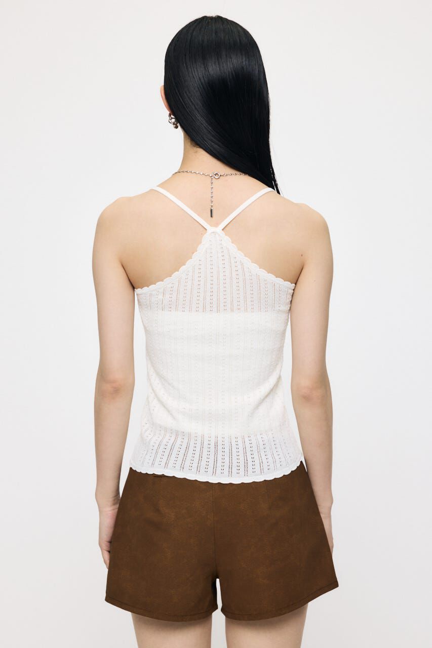 MOUSSY「POINTELLE RUFFLE カーディガン＆キャミソール」|ニット・セーター|