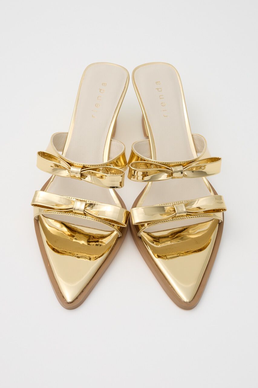 rienda「リボンフラットミュール」|サンダル|