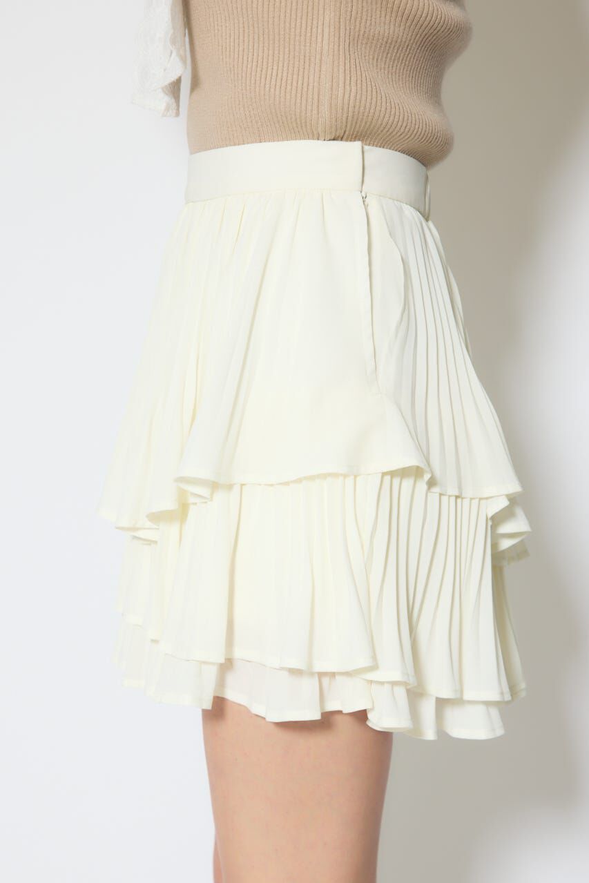 rienda「プリーツティアードミニスカート」|スカート|