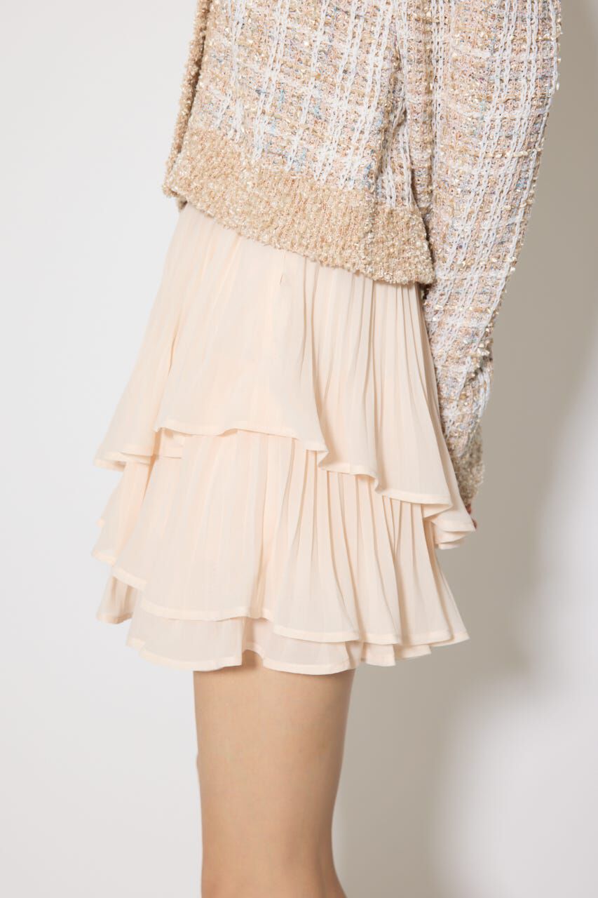 rienda「プリーツティアードミニスカート」|スカート|