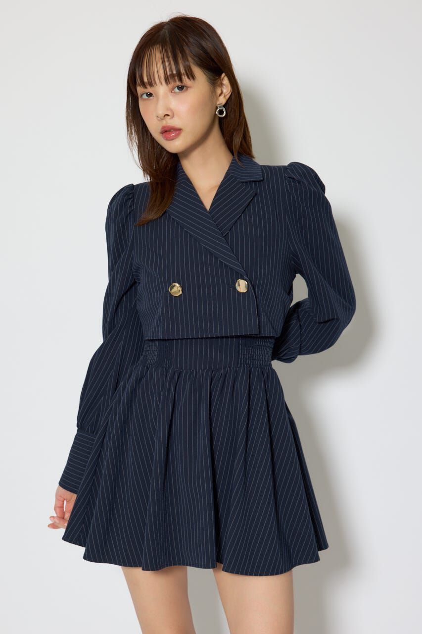rienda「テーラードデザインミニワンピース」|ワンピース|柄NVY5