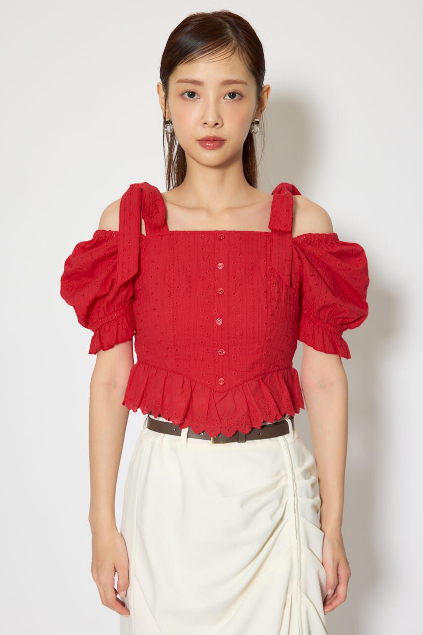 rienda「コットンレースブラウス」|シャツ・ブラウス|