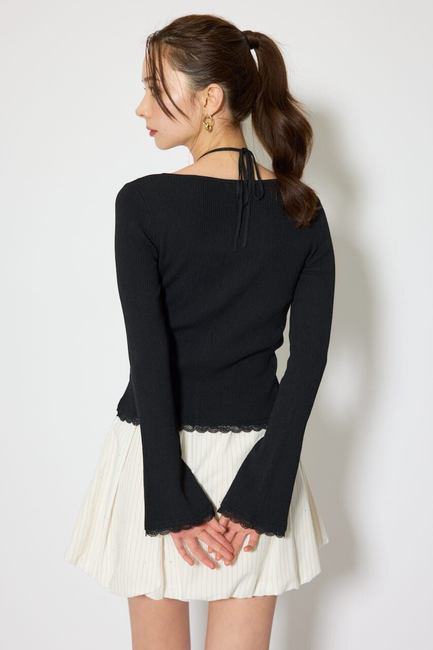 rienda「レースディティールニットカーディガンセット」|ニット・セーター|