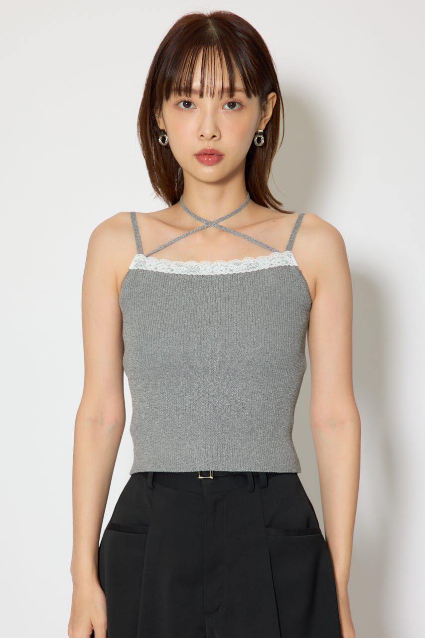 rienda「レースディティールニットカーディガンセット」|ニット・セーター|