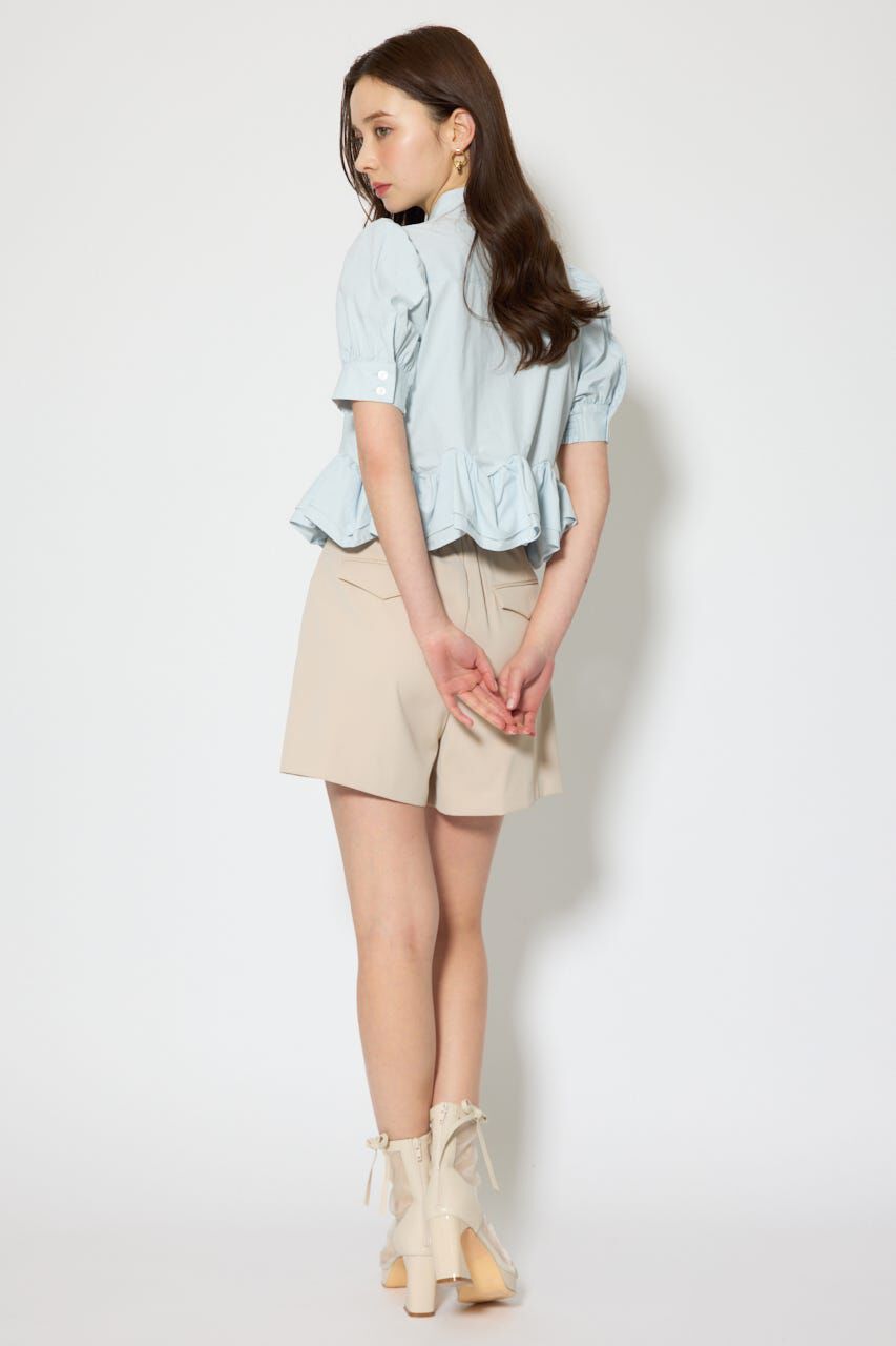 rienda「ボリュームフリルヘムブラウス」|シャツ・ブラウス|