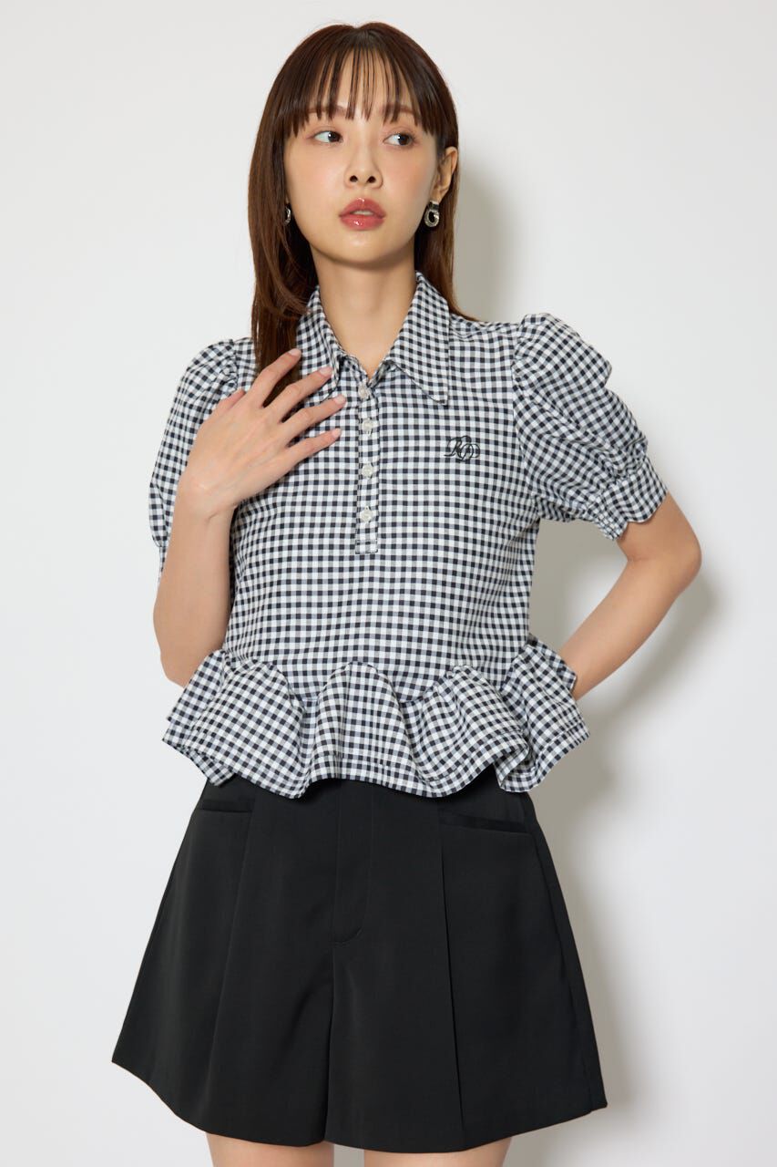 rienda「ボリュームフリルヘムブラウス」|シャツ・ブラウス|