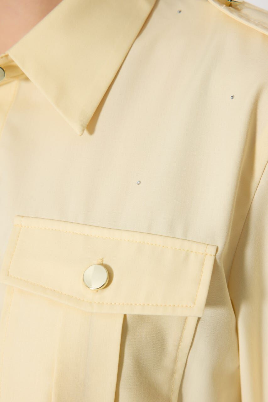 rienda「ワークディティールクロップドシャツ」|シャツ・ブラウス|