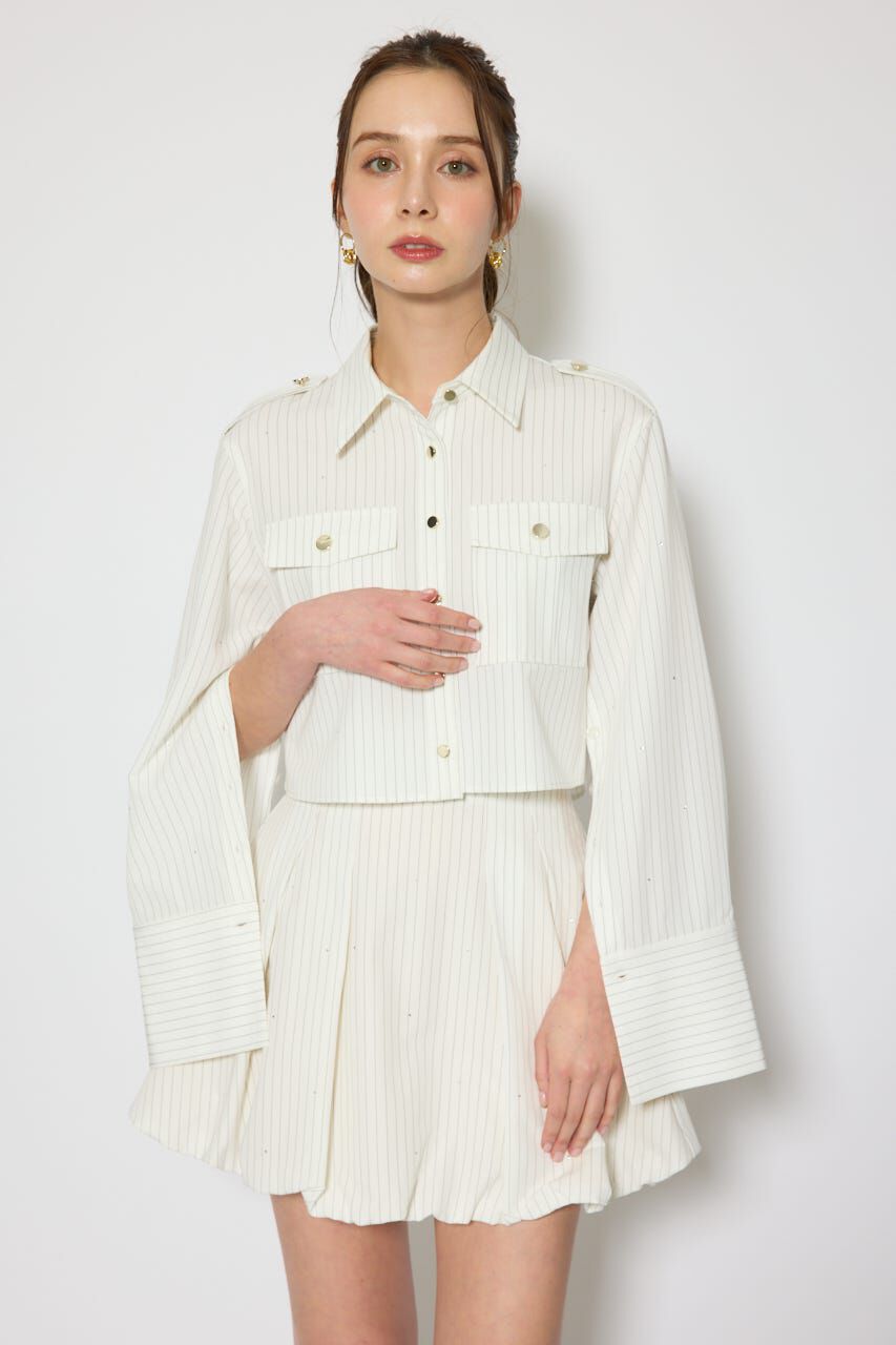 rienda「ワークディティールクロップドシャツ」|シャツ・ブラウス|Multi_1