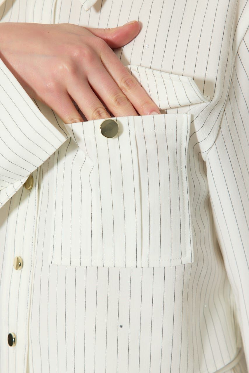 rienda「ワークディティールクロップドシャツ」|シャツ・ブラウス|