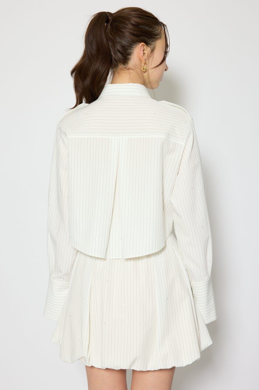 rienda「ワークディティールクロップドシャツ」|シャツ・ブラウス|