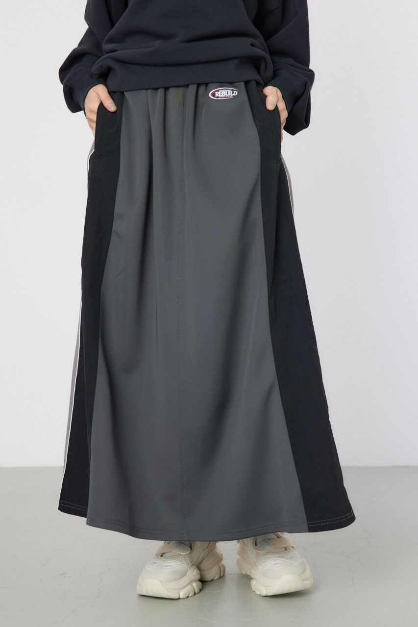 RODEO CROWNS「ナイロン&times;ジャージスカート」|スカート|柄BLK5