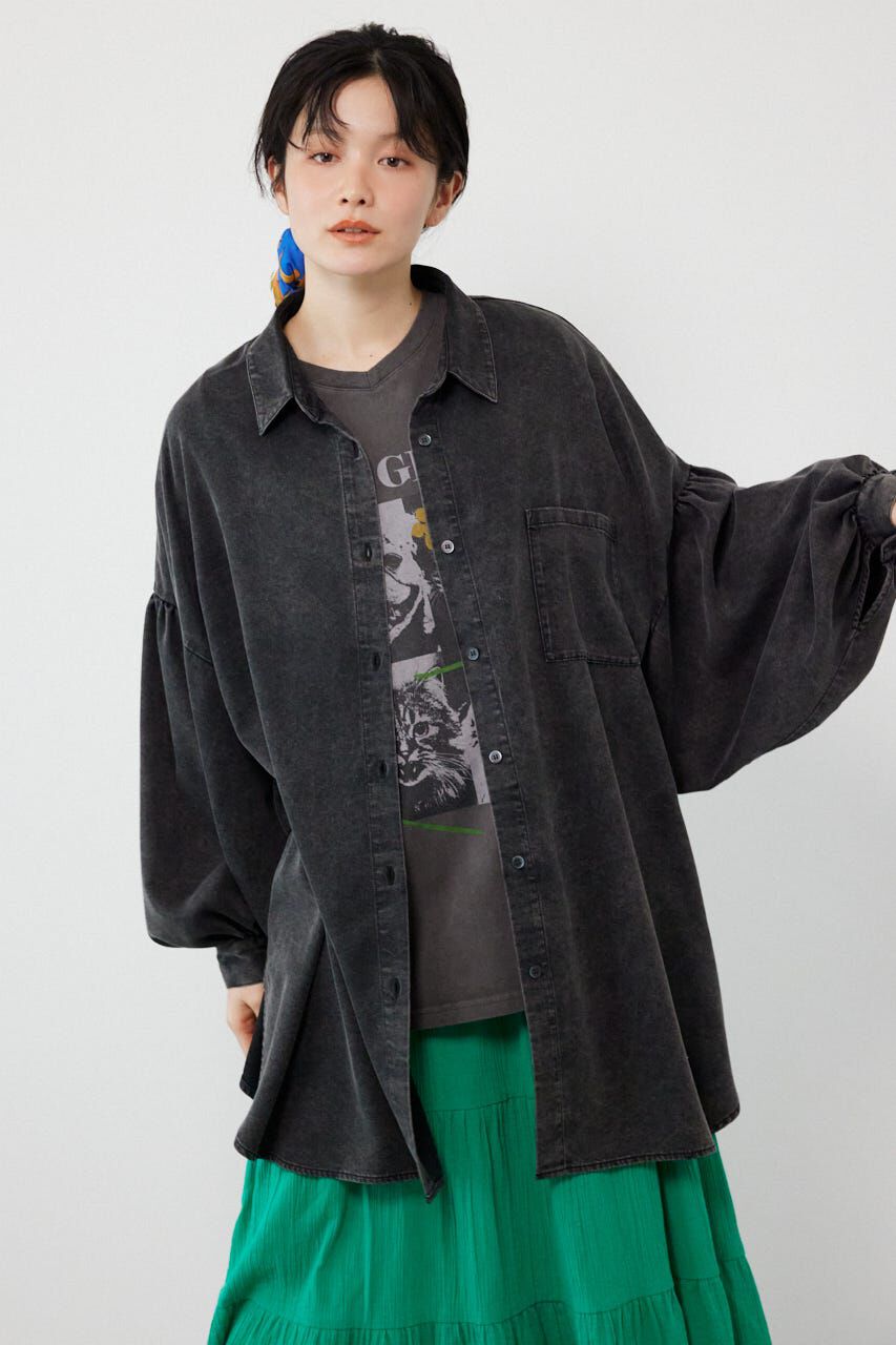 RODEO CROWNS「ボリュームスリーブフレアデニムシャツ」|シャツ・ブラウス|