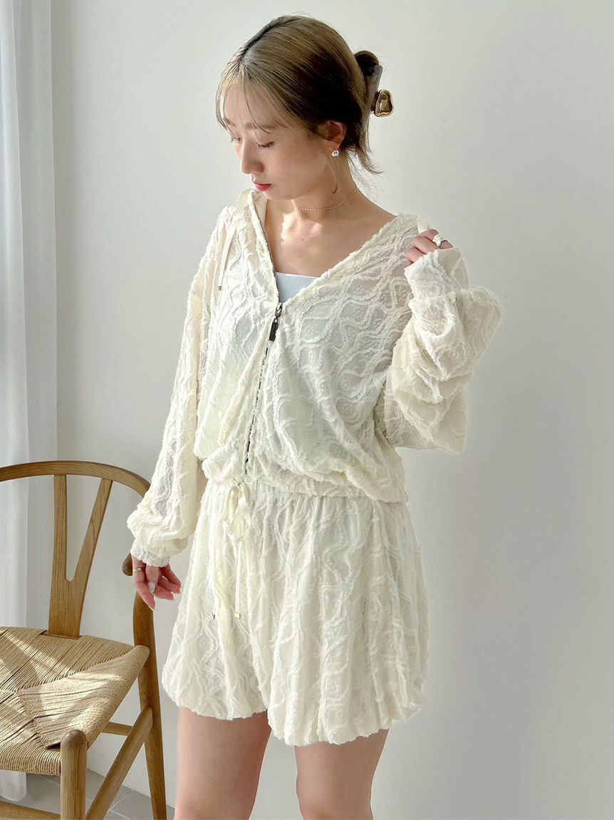 SNIDEL HOME「デザインカットパーカー」|ルームウェア|IVR