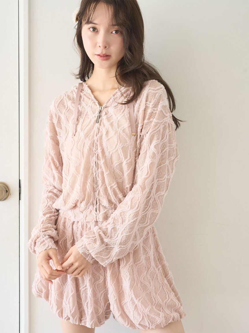 SNIDEL HOME「デザインカットパーカー」|ルームウェア|