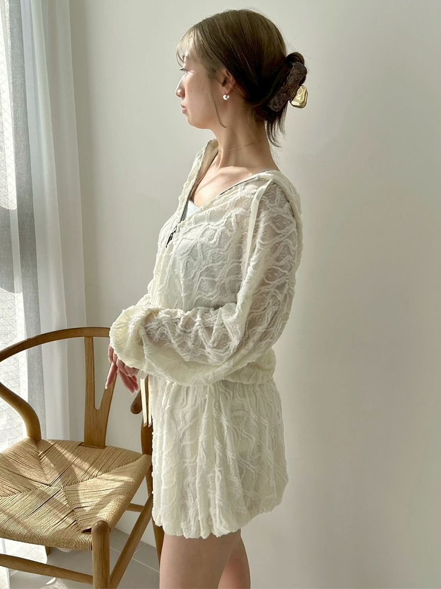 SNIDEL HOME「デザインカットパーカー」|ルームウェア|