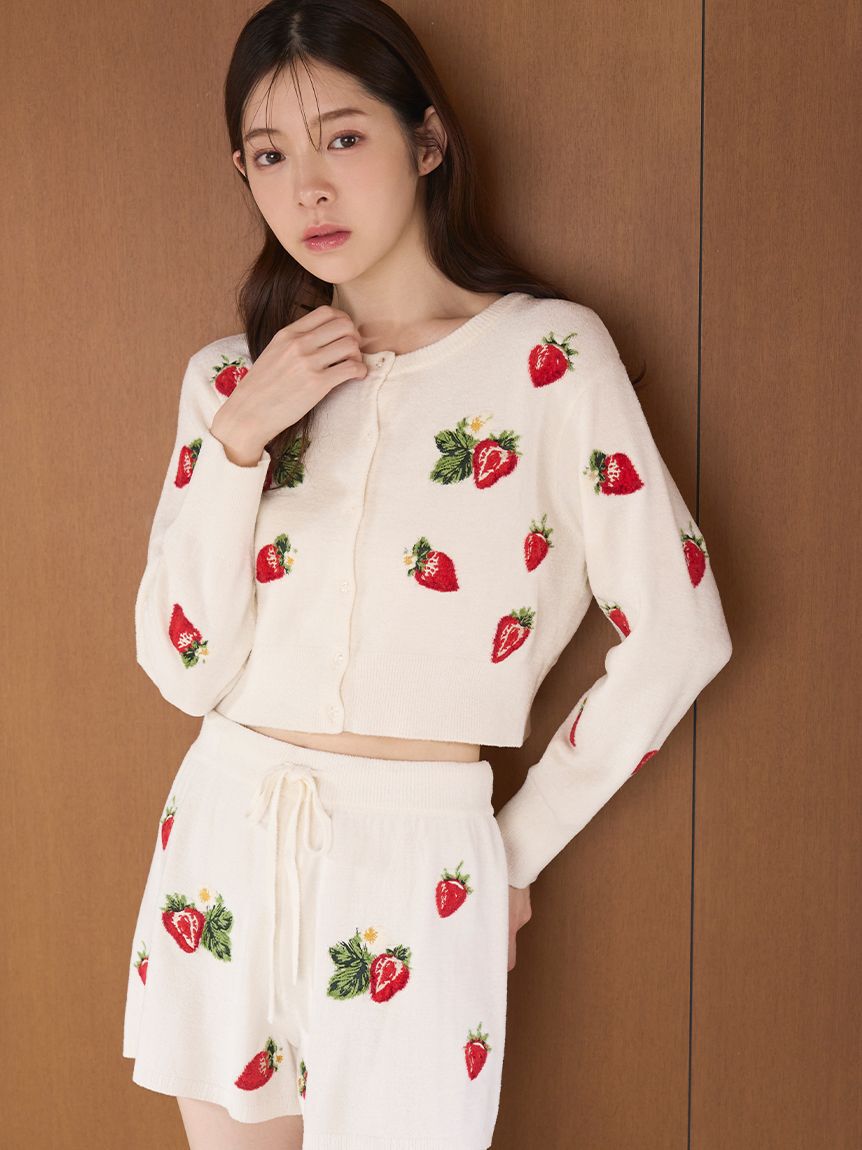 SNIDEL HOME「ストロベリーニットショートパンツ」|ルームウェア|