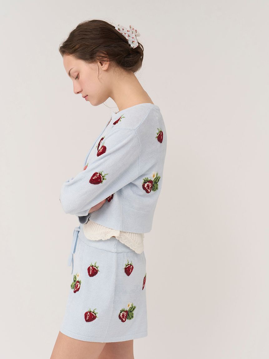 SNIDEL HOME「ストロベリーニットショートパンツ」|ルームウェア|