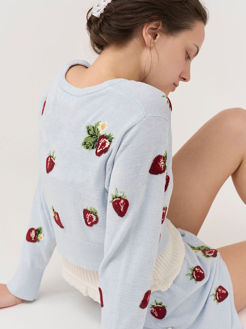 SNIDEL HOME「ストロベリーニットショートパンツ」|ルームウェア|