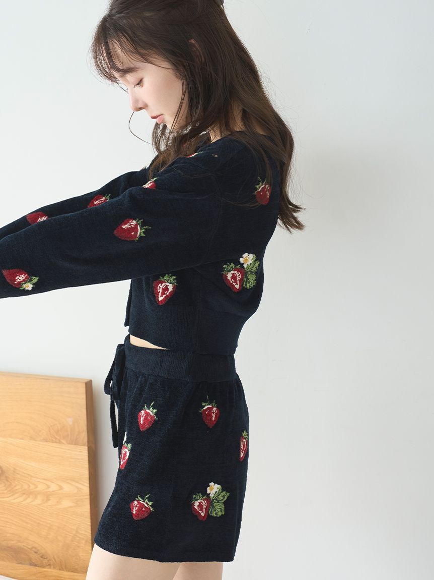 SNIDEL HOME「ストロベリーニットショートパンツ」|ルームウェア|