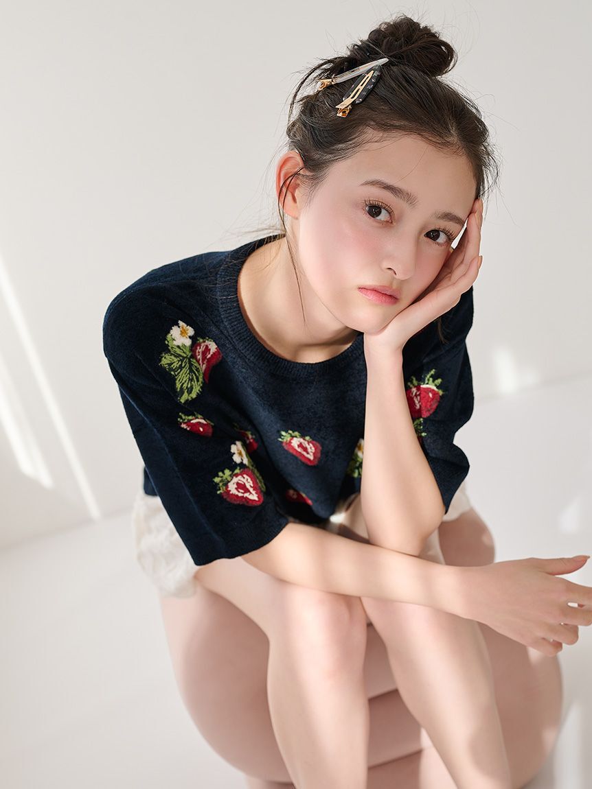 SNIDEL HOME「ストロベリーニットプルオーバー」|ルームウェア|