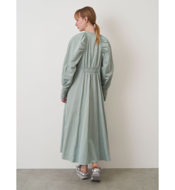 ELENDEEK「CENTER ZIP FLARE OP」|ワンピース|ミントグリーン