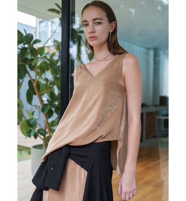 ELENDEEK「SATIN FLARED CAMI」|キャミソール|
