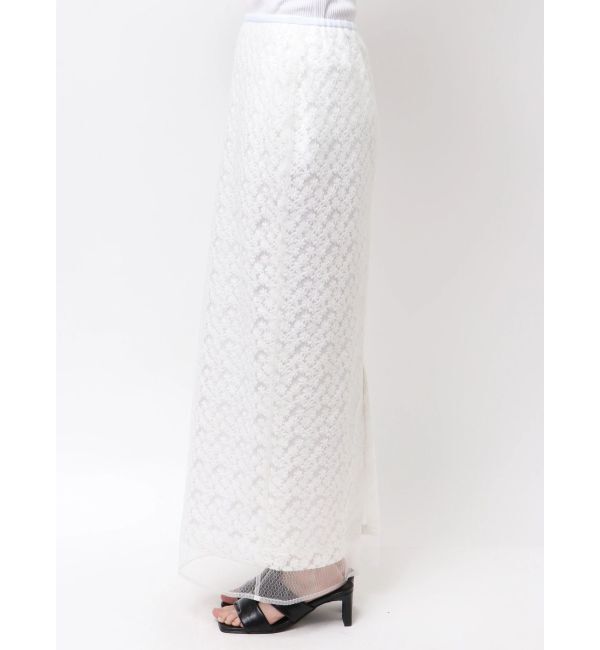 ELENDEEK「EMBROIDERY I-LINE SK」|スカート|