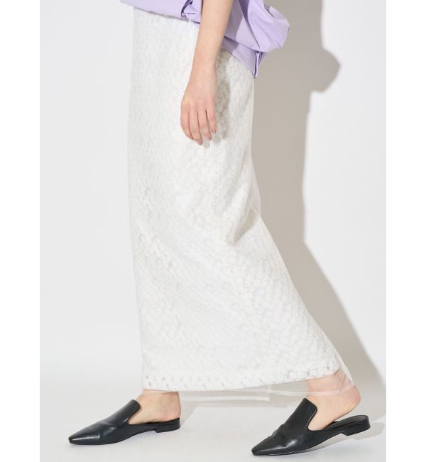 ELENDEEK「EMBROIDERY I-LINE SK」|スカート|