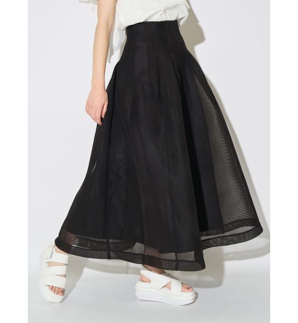 ELENDEEK「MESH BONDING FLARED SK」|スカート|