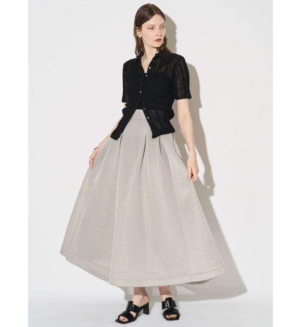 ELENDEEK「MESH BONDING FLARED SK」|スカート|